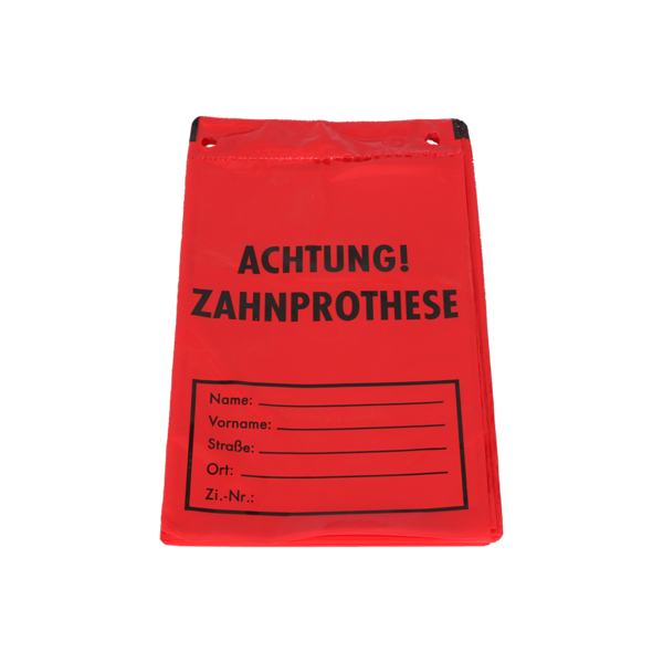 Zahnprothesenbeutel rot